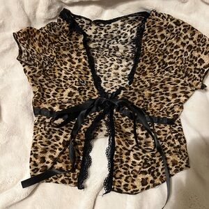 Cheetah printt crop top